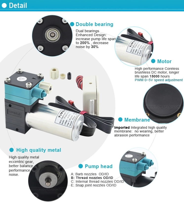 6V 12V 24V DC Brushless Micro Diaphragm Water Pump Vacuum Pump