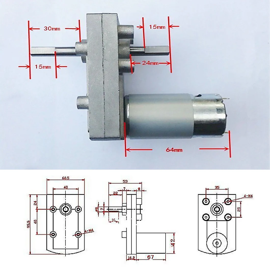 Low Energy Consumption High Speed High Torque Micro DC Gear Motor