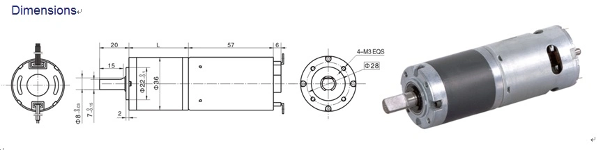 36mm Planetary Gear Brushless DC Motor with Classical Gearbox